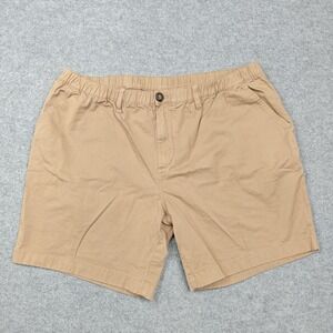 Chubbies Shorts Mens 2XL Beige 7" Inseam Stretch Elastic Waist Chino Casual